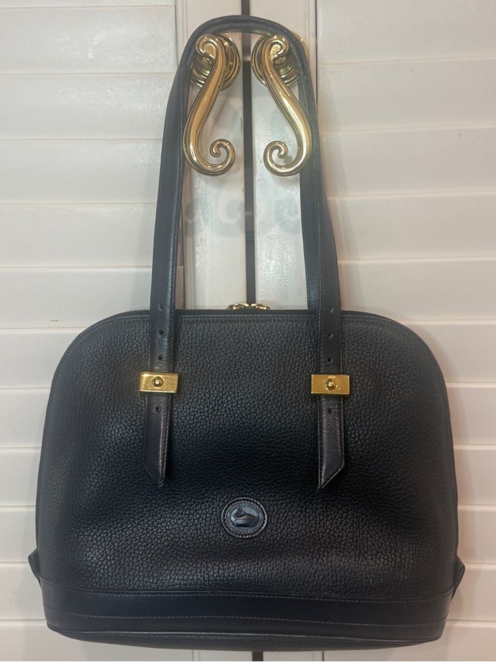 Vintage Dooney & Bourke All Weather Leather Purse in Navy